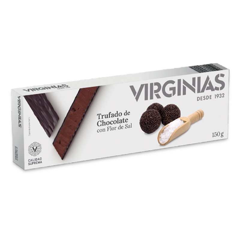 Turrón trufado de chocolate a la flor de sal | Virginias