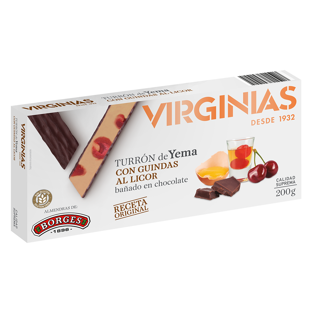 Torró de Rovell Torrat amb Cireres al Licor Virginias