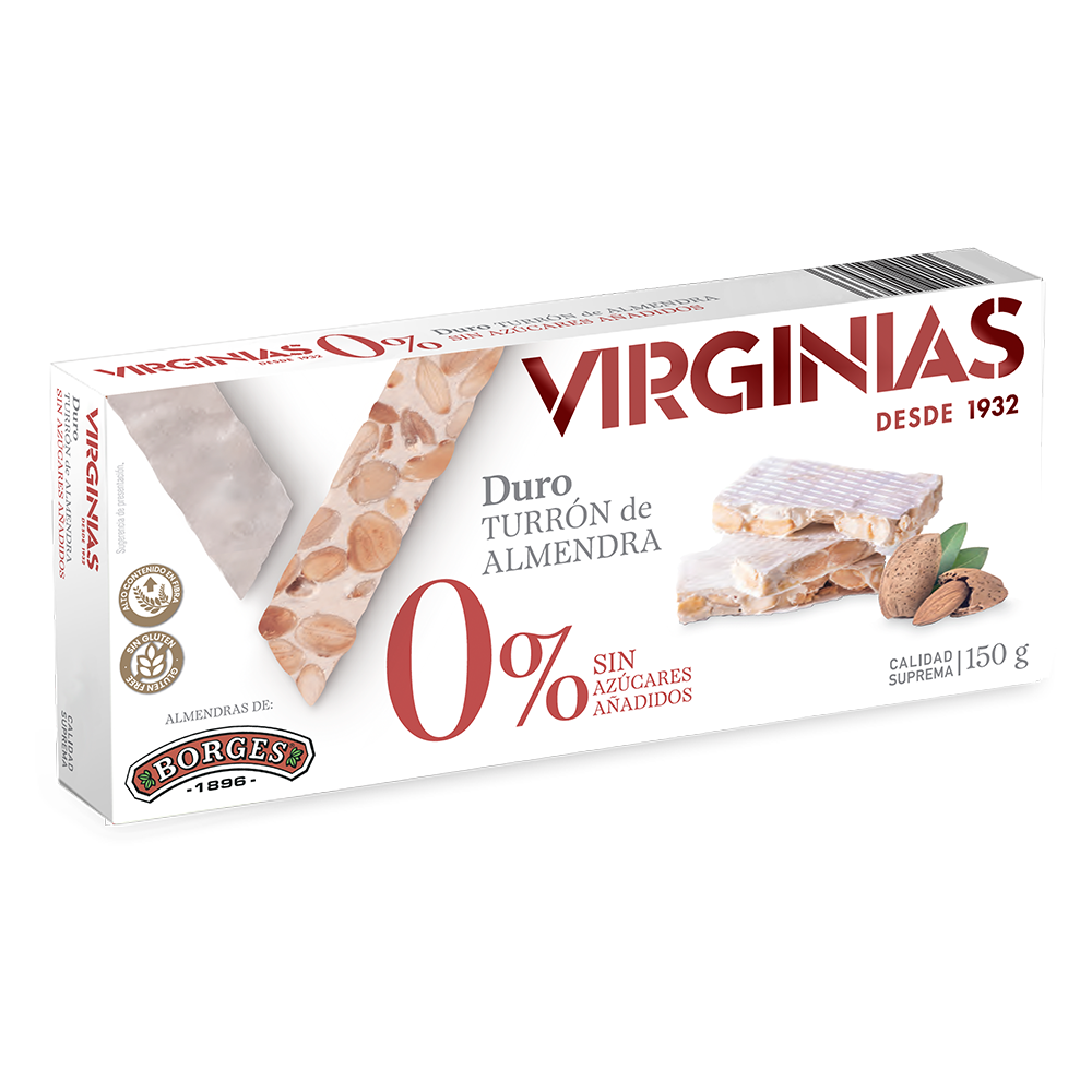 Torró Dur 0% Sucres Afegits Virginias