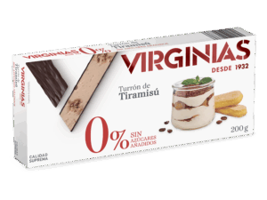 Turrón de Tiramisú 0% Azúcares Añadidos Virginias