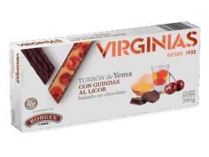 Turrón de Yema Tostada con Guindas al Licor Virginias