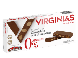 Turrón Chocolate almendras 0%